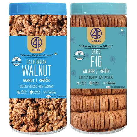 41 Foods 100 % Premium Healthy Dry Fruits Combo of Walnut, Fig - Combo ...