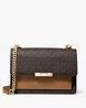 Buy Michael Kors Jade Logo Print Sling Bag with Chain Strap | Brown ...