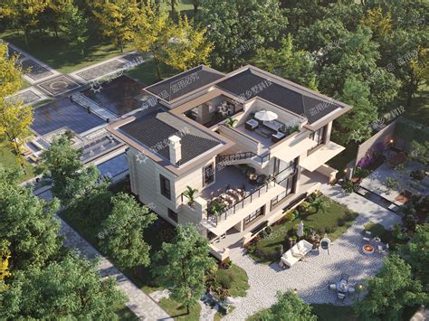 50万元别墅豪宅200平米装修案例_效果图 - 农村自建房设计 - 设计本