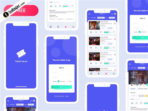 App Ui Freebie for Event Organizers and Event Management - Indiater