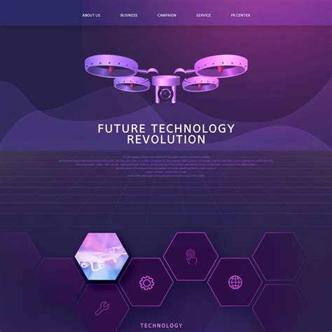 未来科技感产品VR人工智能AI网站网页模板PSD设计素材_PSD 【OVO图库】