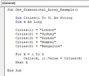Image result for How Do Arrays Work VBA Net