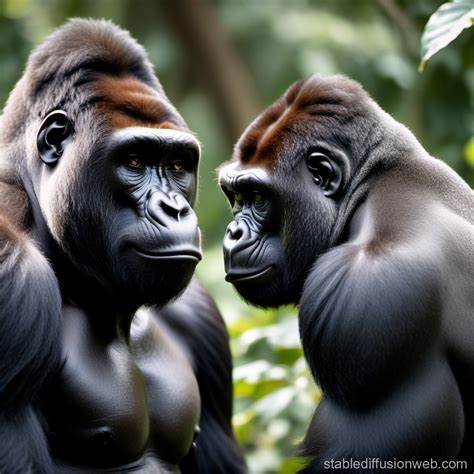 Human versus Gorilla Comparison | Stable Diffusion Online