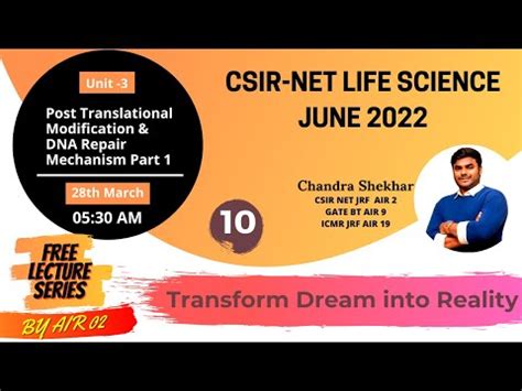 Post Translational Modifications and DNA Repair Mechanisms - 1 Video ...