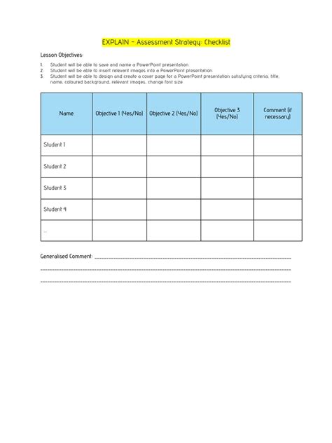 Image result for Assessment Strategy Example List