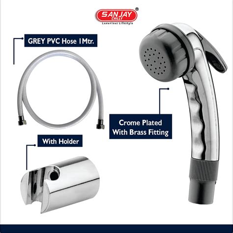 Health Faucet Hangu ABS Body Chrome Plated With Brass Fittings Grey PV ...