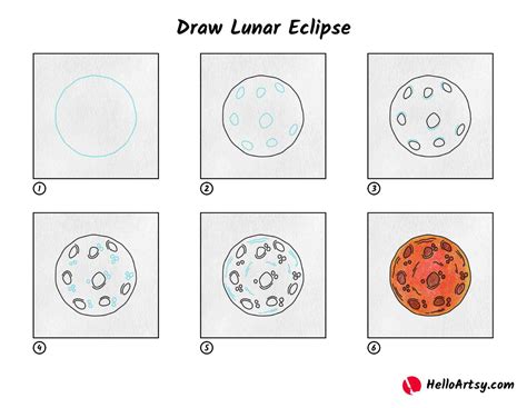 Draw Lunar Eclipse - HelloArtsy
