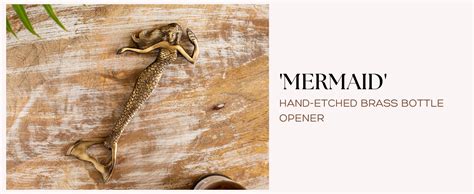 Buy ExclusiveLane 'Mermaid' Hand-Etched Pure Brass Bottle Openers for ...
