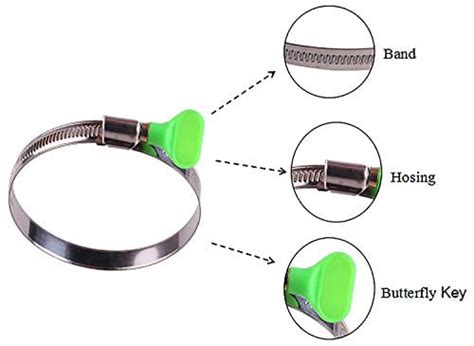 Buy GLIDESTORE 6-Inch Hose Clamps Stainless Steel (Adjustable 5 1/2-6 1 ...