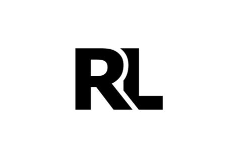 Rl logo monogram with hexagon shape and outline Vector Image