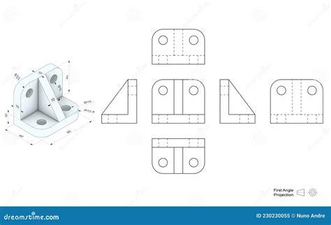 Image result for Drawing First Angle Projection