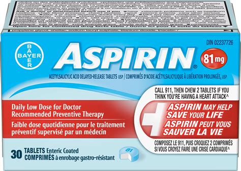 Aspirin 81mg Acetylsalicylic Acid Delayed-Release Tablets USP 30ct ( 6 ...