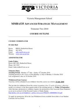 Fillable Online victoria ac Mmba535 advanced strategic management ...