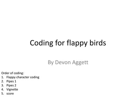 Flappy Coding 的图像结果