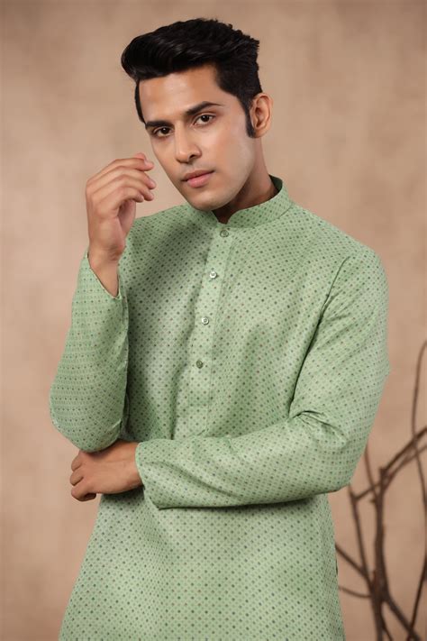 Buy B Green Cotton Kurta Pajama For Men Online | Cityvibes