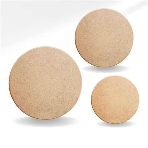 Set of 3 Unfinished Round MDF Boards - 8, 10, 12 inches Diameter for ...