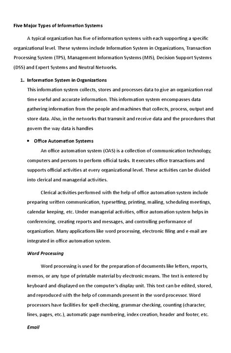 Types of Information Systems Examples 的图像结果