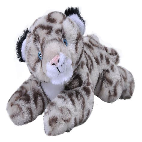 Wild Republic Ecokins Mini Snow Leopard Stuffed Animal, 8 Inches ...
