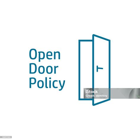 Open Door Policy Poster Stock Illustration - Download Image Now - Business, Business Strategy ...