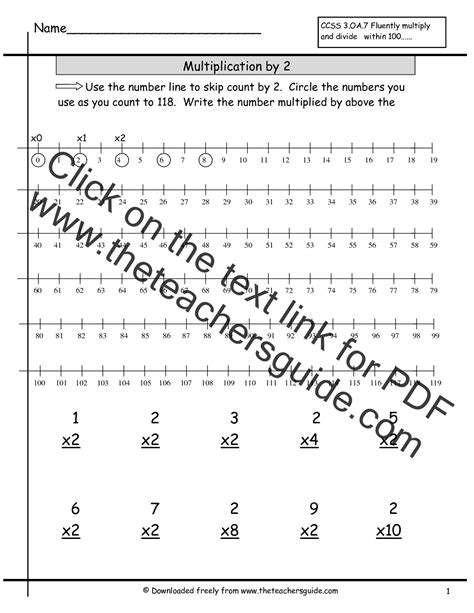 Image result for Multiplication On Number Line Worksheet