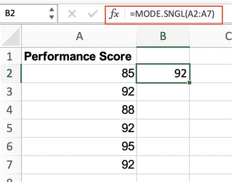 Mode.sing Function in Excel 的图像结果