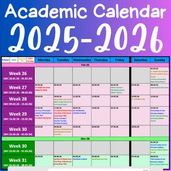 Academic Year Calendar Planner (2025-2026) by TeachingTheGlobe | TPT