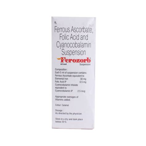 Ferozorb Suspension 150 ml Price, Uses, Side Effects, Composition ...