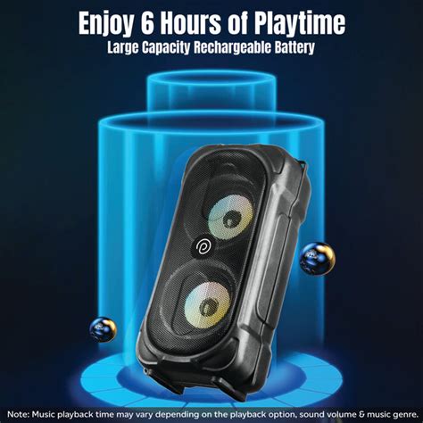 pTron Fusion Party 40W Karaoke Bluetooth Party Speaker with 3M Wired M ...