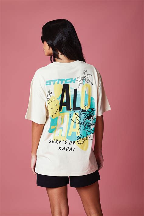 Buy Hawaiian Stitch Oversized T-shirt | BonkersCorner