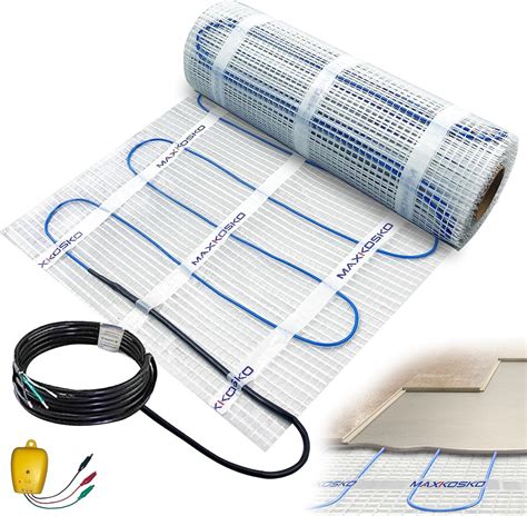 Amazon.com: MAXKOSKO 10 sq.ft. Electric Floor Heat Mat Kit, 120 V ...