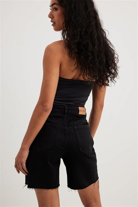 Fold Up Denim Shorts Blue | NA-KD