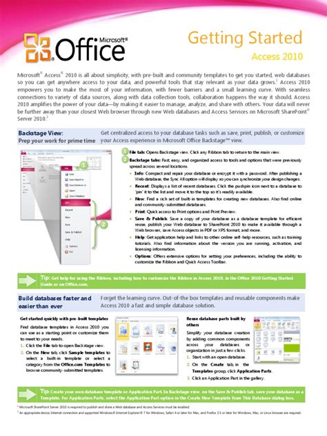 Microsoft Access 2010 Getting Started Guide.pdf | Web Browser | Share ...