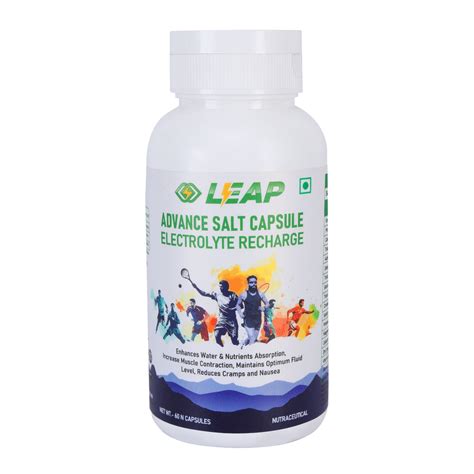 LEAP Advance Salt Capsule Electrolyte Recharge : 60 Vegan Non-Caffeina ...