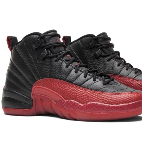 Jordan Red and Black Trainers | Depop