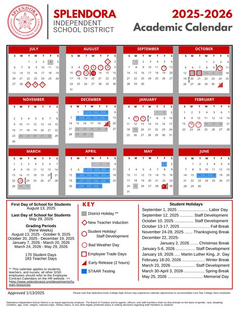 Splendora ISD Calendar 25-26 Revised pdf - EduCounty