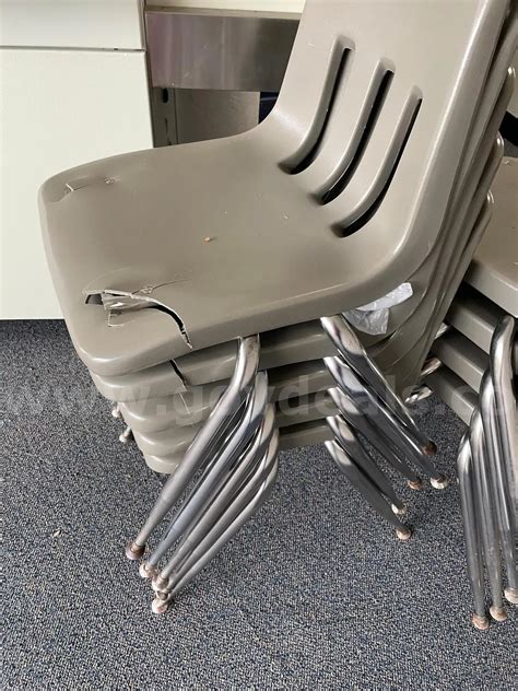 Lot of 59 Gray chairs will metal bases | GovDeals