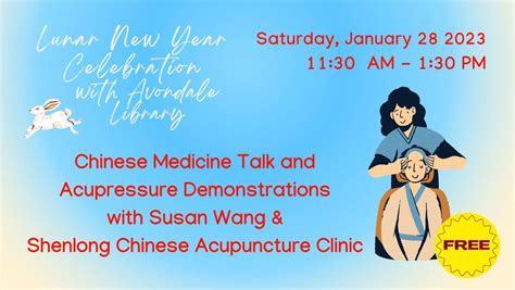 Chinese Medicine Talk & Drop in Acupressure Demonstrations, Avondale ...