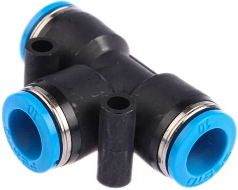 QST-10 Festo | Festo QST Series Tee Tube-to-Tube Adaptor Push In 10 mm ...