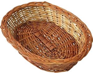Aleena creations Bamboo Cane Wicker Flower/Fruit/Hamper Baskets, 13x9 ...