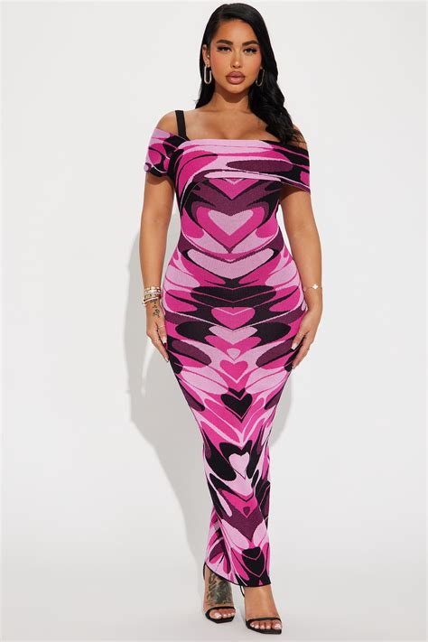 Naomi Heart Maxi Dress - Pink | Fashion Nova