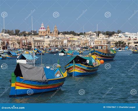 Traditional Fishing Village Harbour, Malta Editorial Photography ...