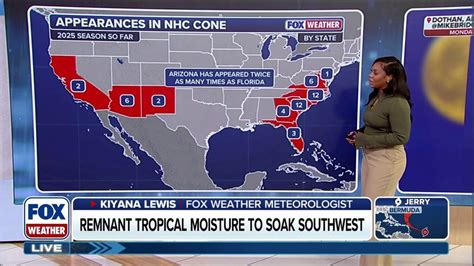 Arizona appears in NHC cone twice as often as Florida in 2025 so far ...