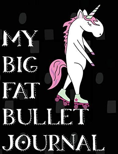 My Big Fat Bullet Journal Unicorn Roller Skating: Jumbo Sized Graph ...