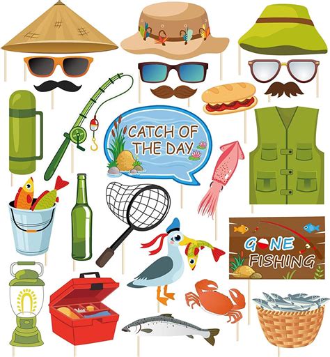 Kristin Paradise 25Pcs Gone Fishing Photo Booth | Ubuy India