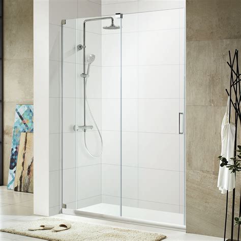 Wet Republic Oasis Lux 60'' x 72'' Single Sliding Frameless Shower Door ...