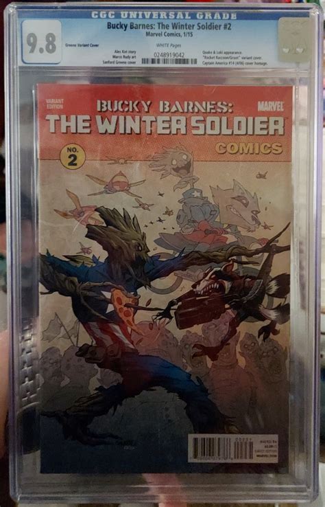 Bucky Barnes: The Winter Soldier #2 Rocket & Groot CVR CGC 9.8 | Comic ...