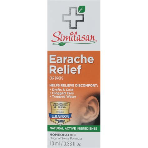 Similasan Ear Drops, Earache Relief (0.33 fl oz) Delivery or Pickup ...