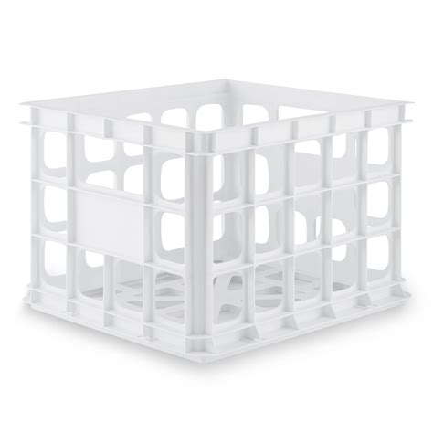 Sterilite Storage Crate Stackable Plastic Bin Open Basket With Handles ...