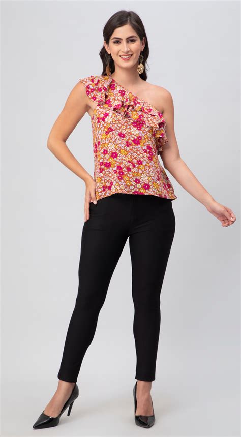 Floral One Shoulder Top – Debonatella