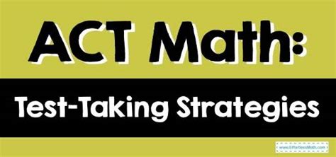 ACT Math Strategies 的图像结果